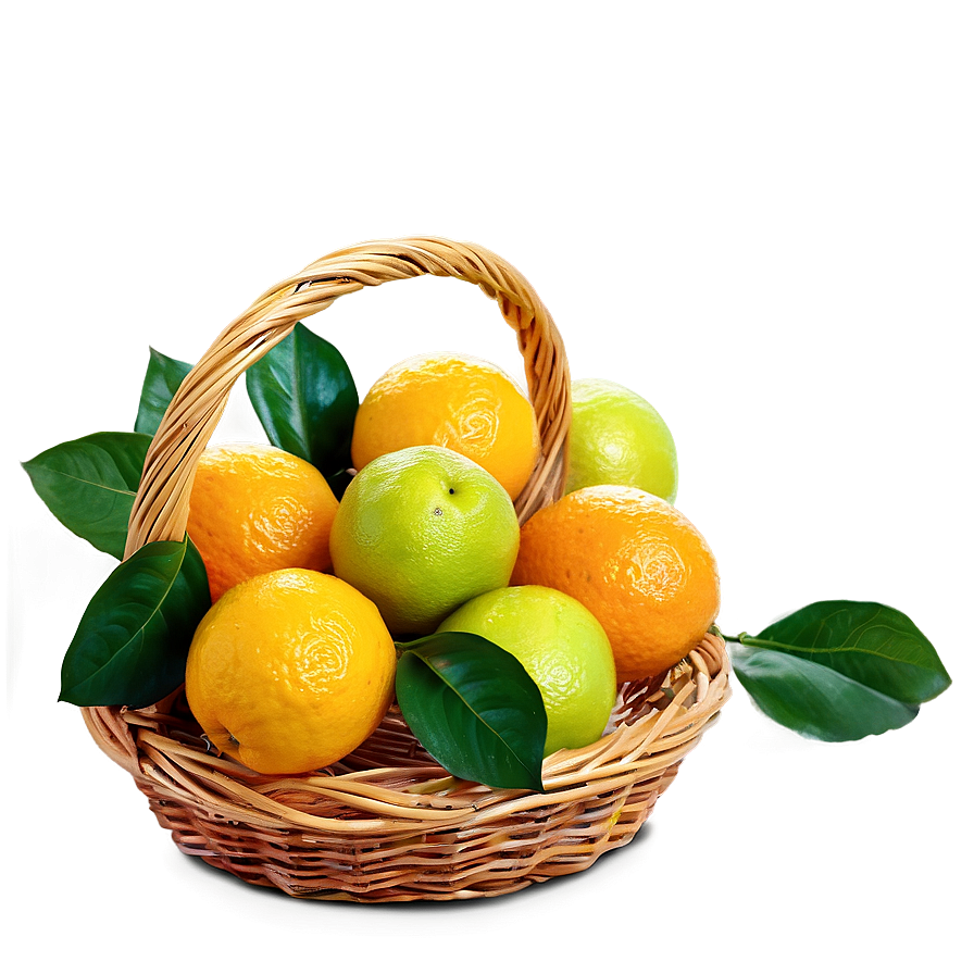 Citrus Fruit Basket Png Qma