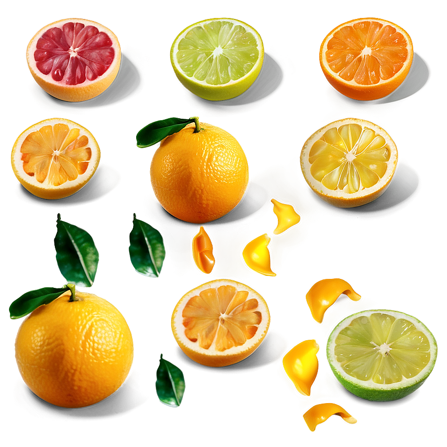 Citrus Fruit Confetti Png Euw3