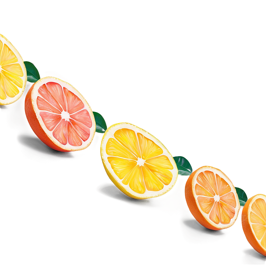 Citrus Fruit Garland Png Eyt82