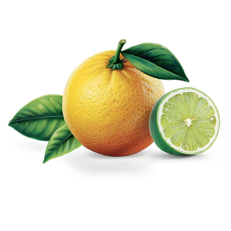 Citrus Fruit Mascots Png 42