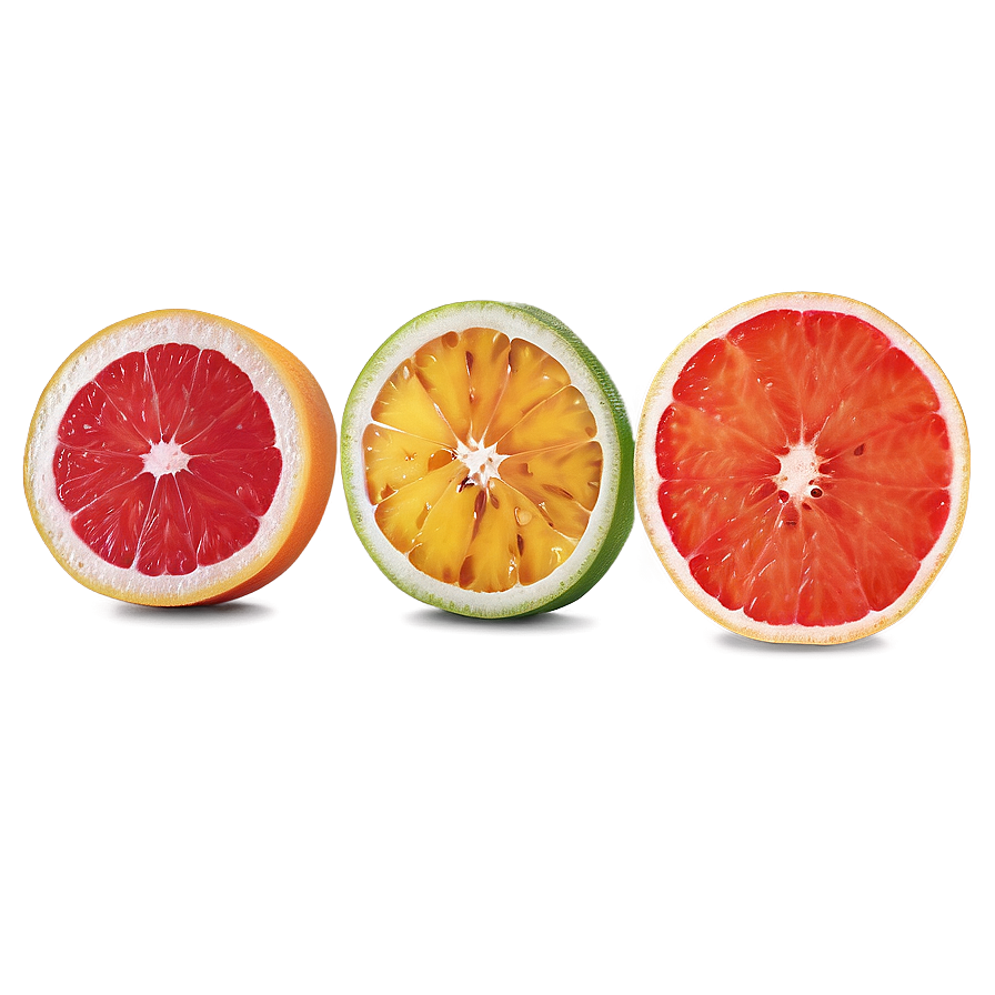 Citrus Fruit Slices Pattern Png Bal