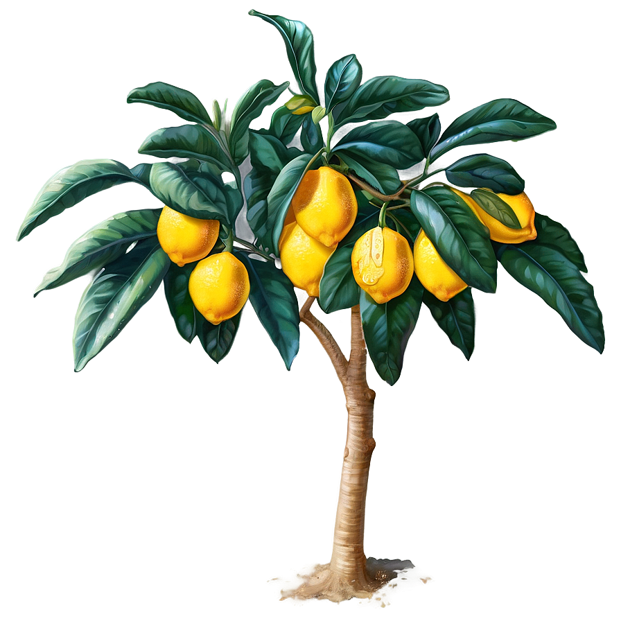 Citrus Lemon Tree Graphic Png 06212024