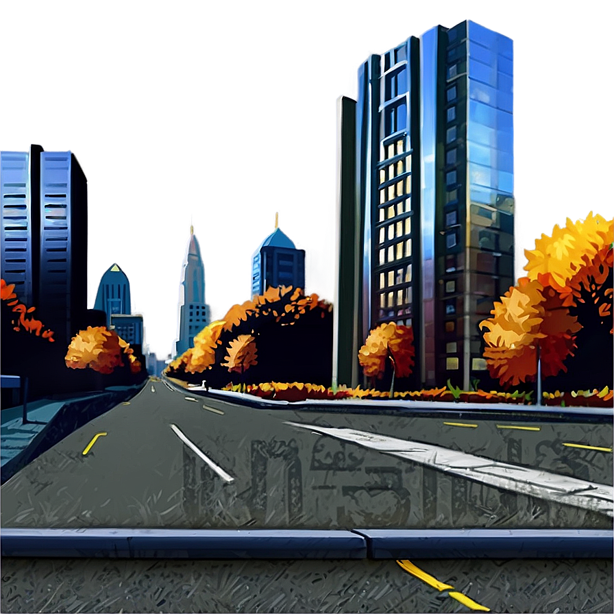 City In Autumn Png 24