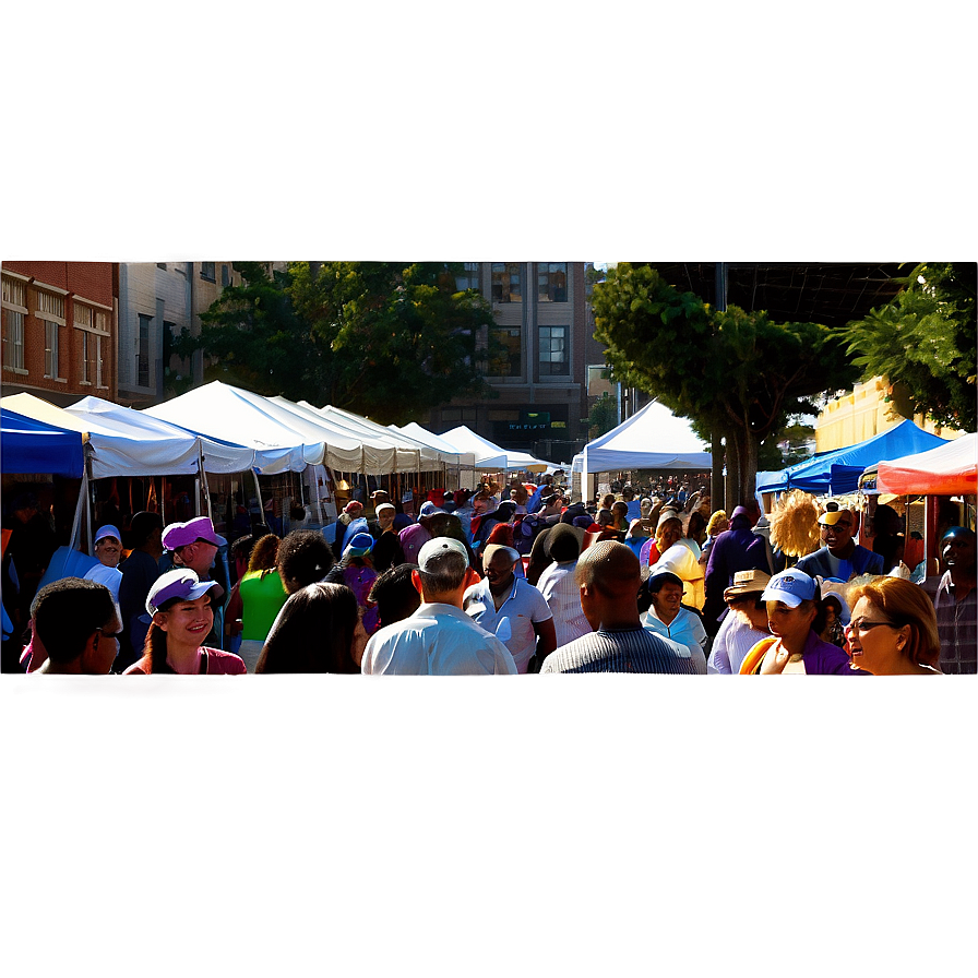 City Market Crowds Png Eqb