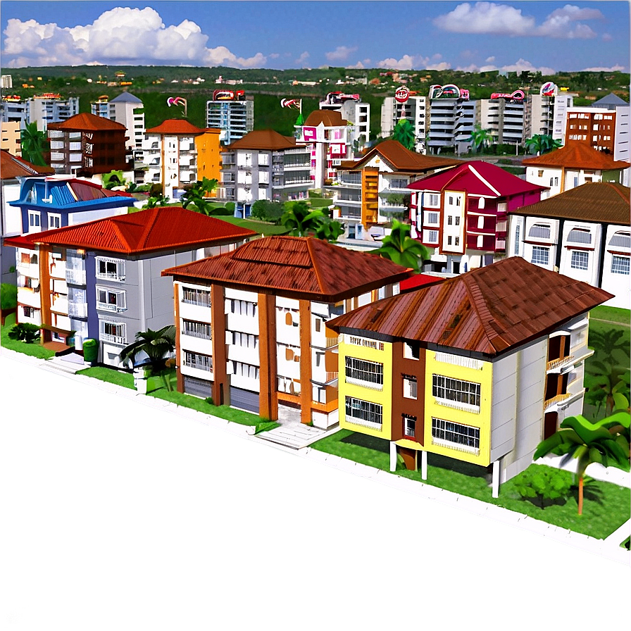 City Residential Areas Png Pkc