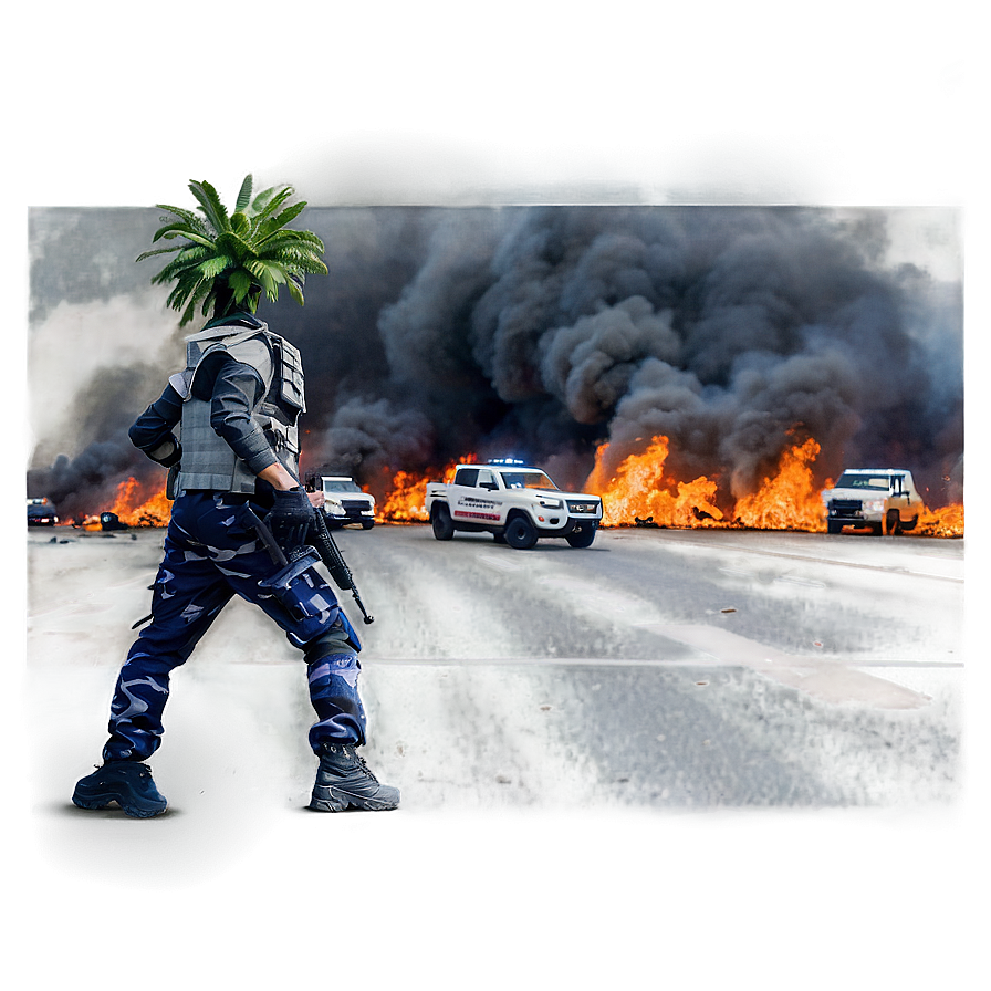 City Riot Chaos Png 99