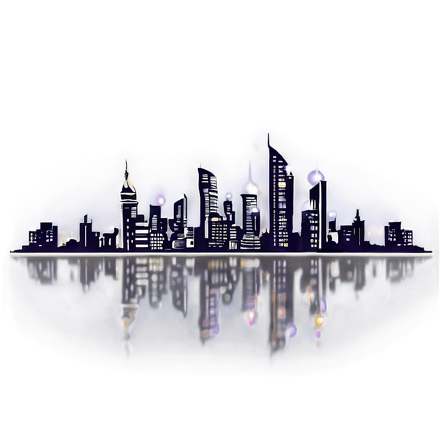 City Skyline At Night Picture Png 50