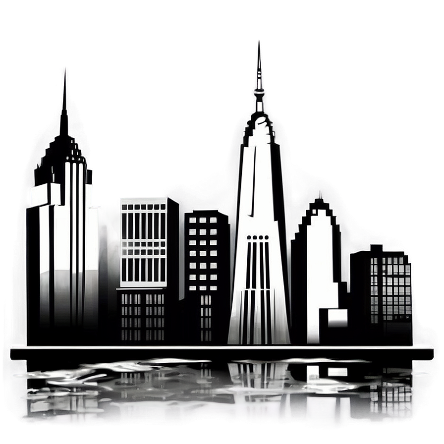 City Skyline Silhouette Png Apu73