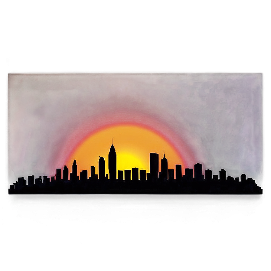 City Sunset Silhouette Png 37