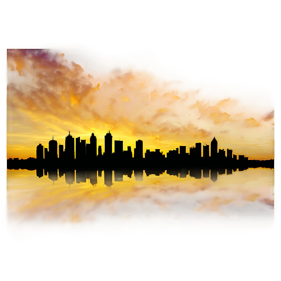 City Sunset Silhouette Png 41