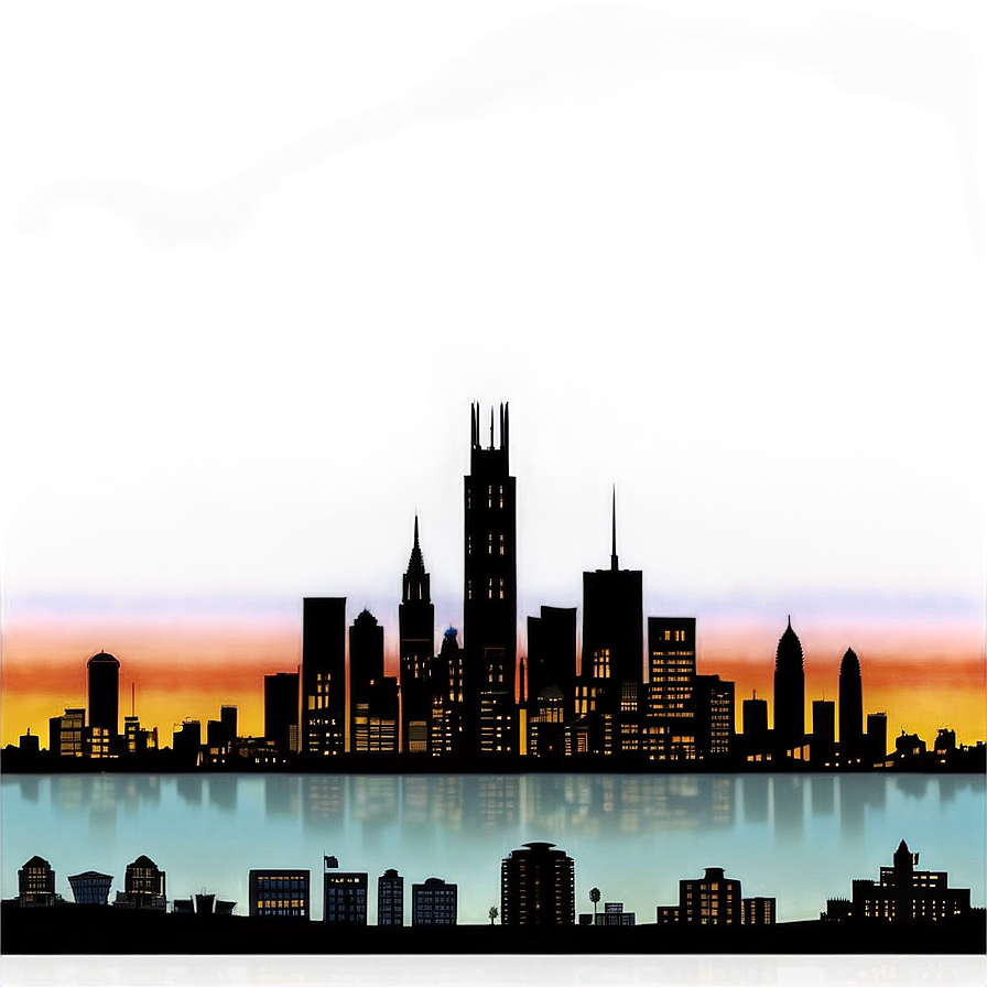 City Sunset Silhouette Png Cwl60