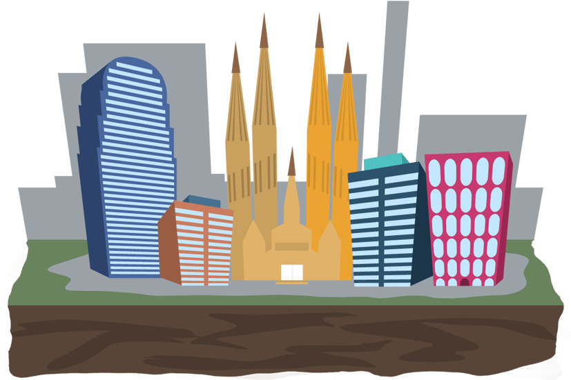 Cityscape Skyscrapers Illustration