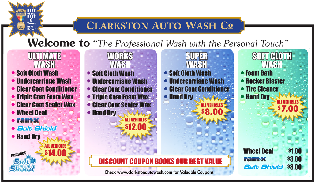 Clarkston Auto Wash Service Options