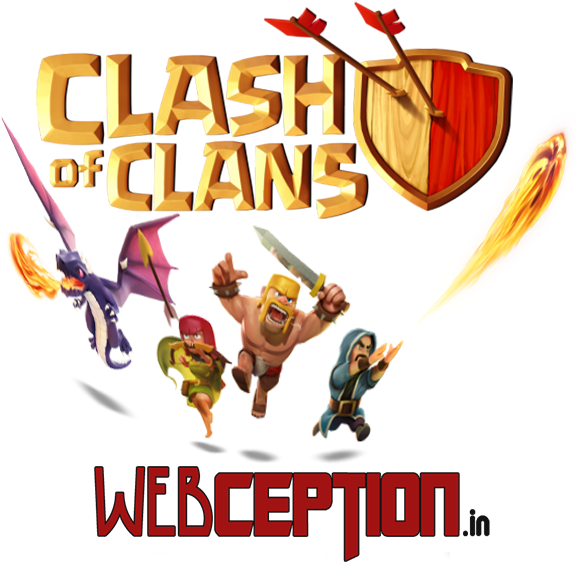 Clash_of_ Clans_ Logo_with_ Characters