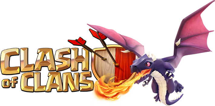 Clash_of_ Clans_ Logo_with_ Dragon