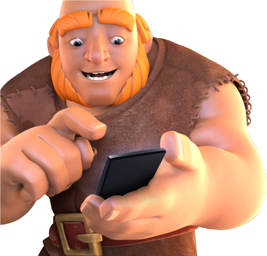 Clashof Clans Barbarianwith Phone