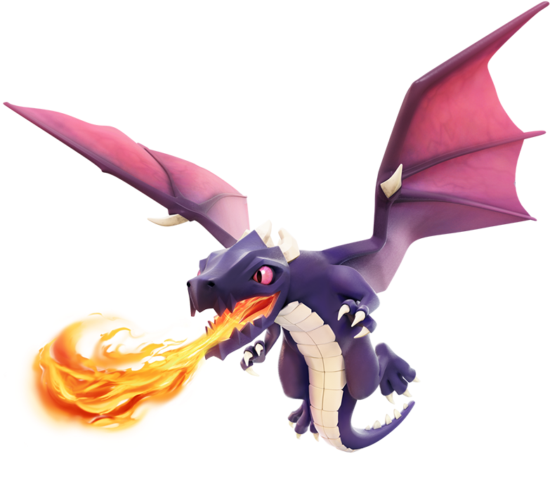 Clashof Clans Dragon Breathing Fire