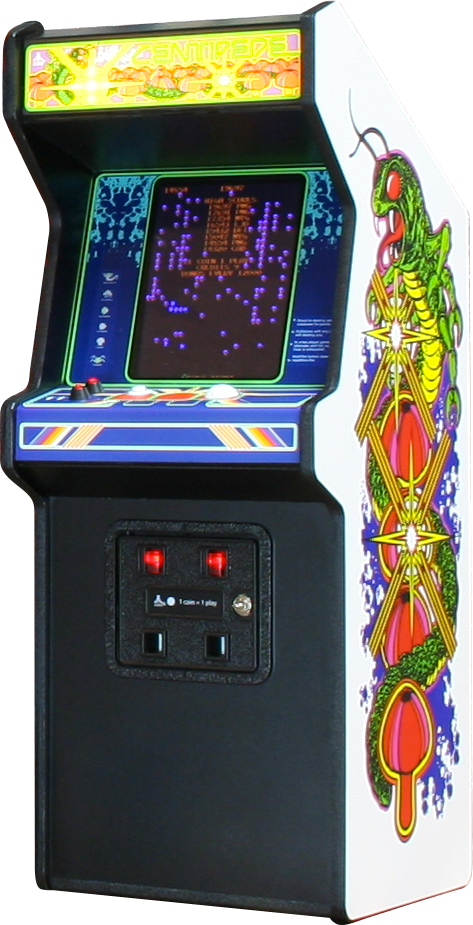 Classic Arcade Machine Centipede Gameplay