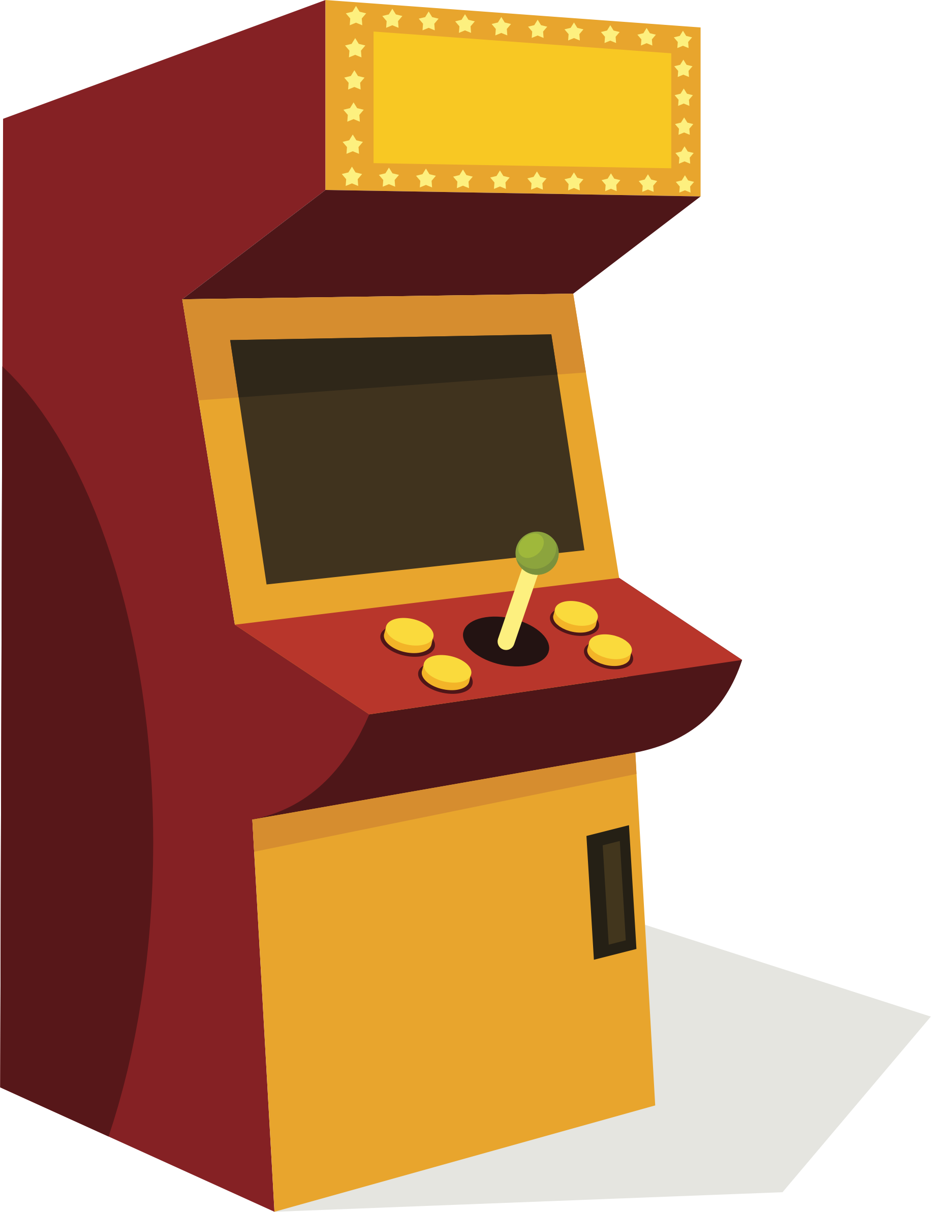 Classic Arcade Machine Illustration