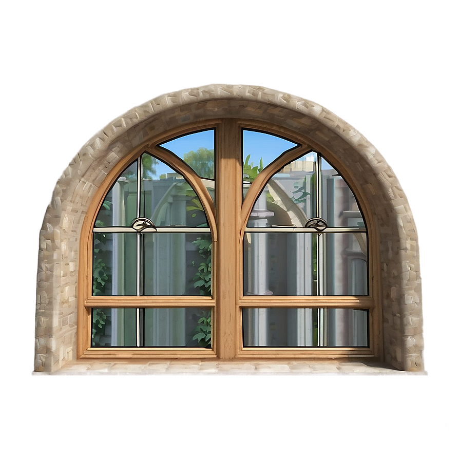 Classic Arch Window Png 06122024