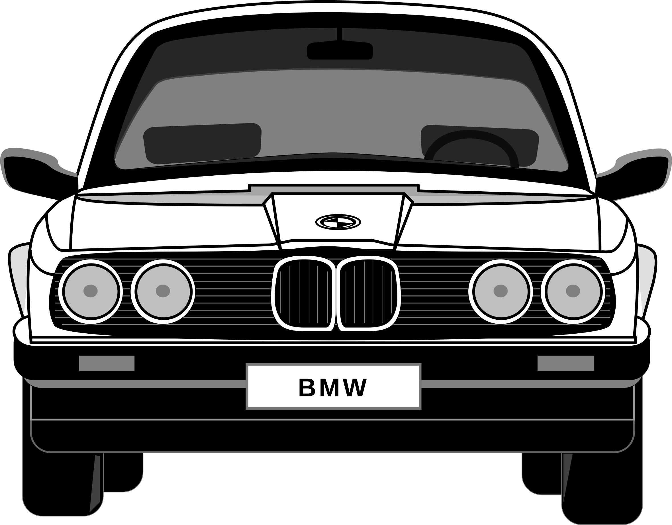 Classic B M W Front View Vector