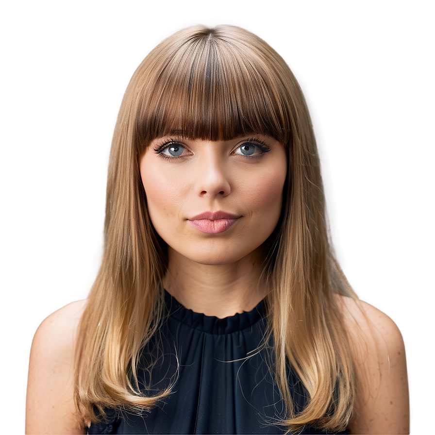 Classic Bangs Look Png 66