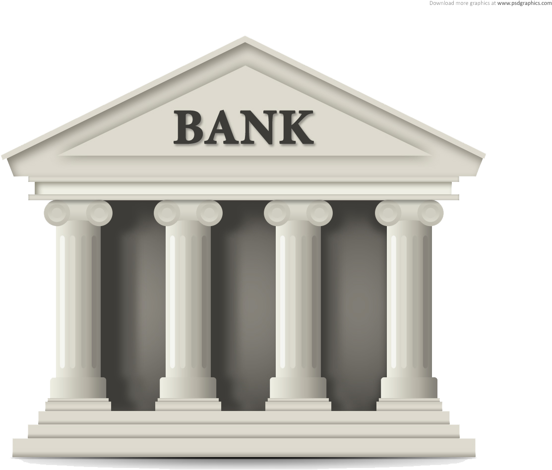 Classic Bank Building Illustration