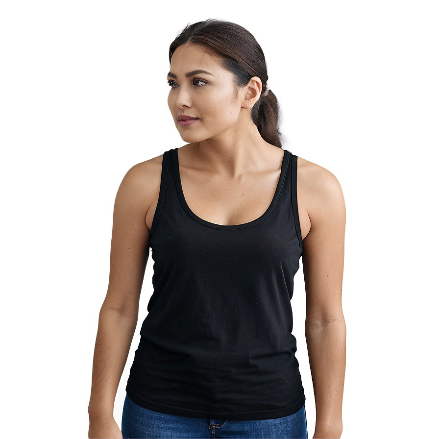 Classic Black Tank Top Png Dqu98