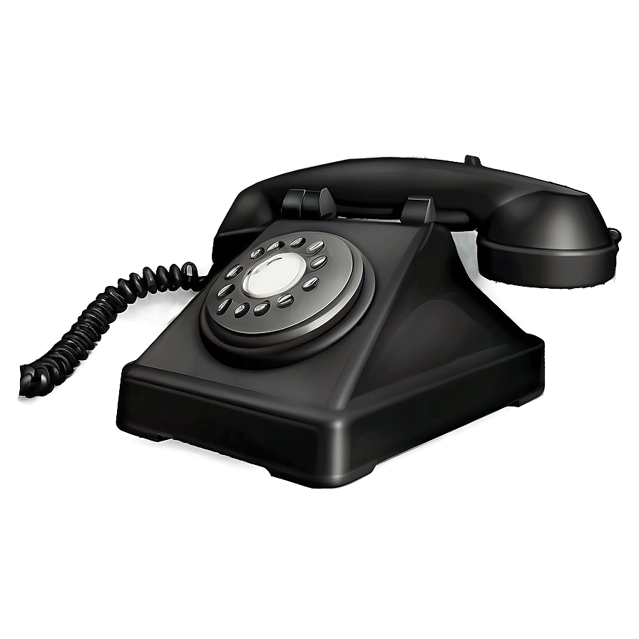 Classic Black Telephone Png 06252024