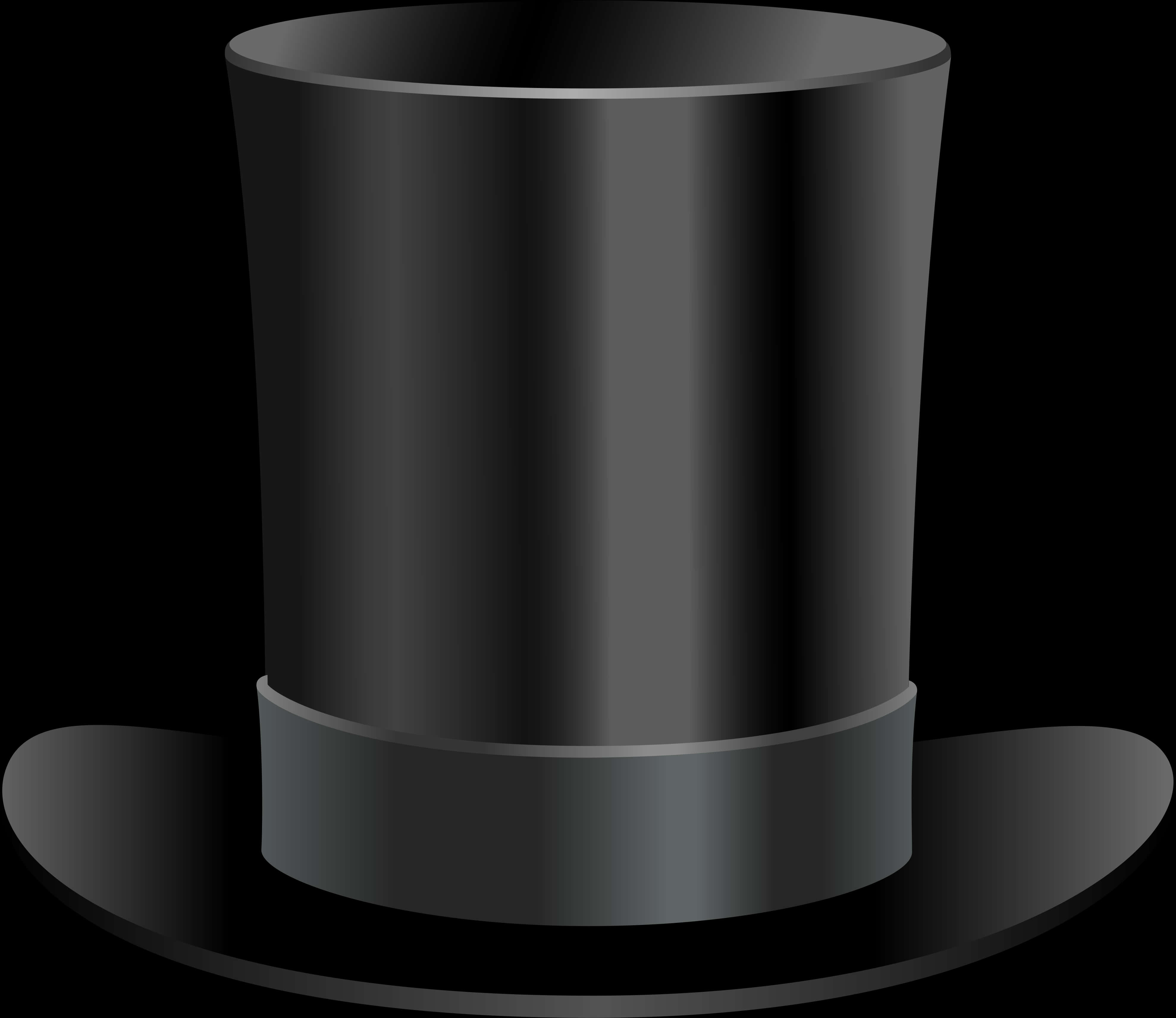 Classic Black Top Hat Illustration