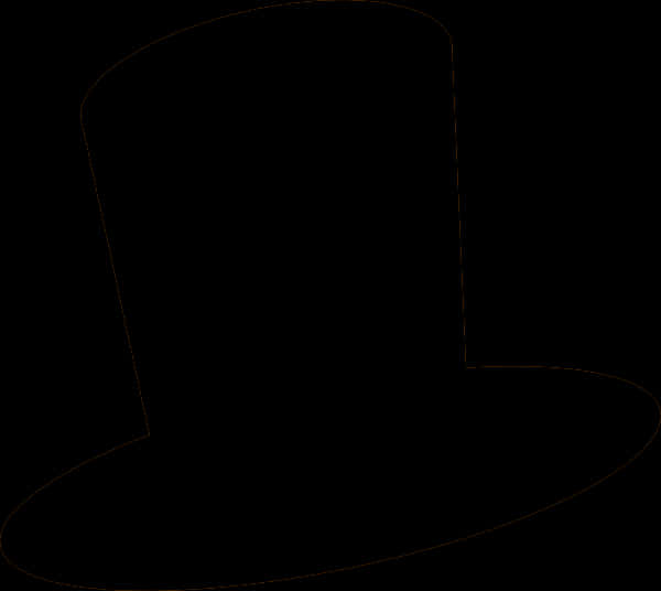 Classic Black Top Hat Silhouette