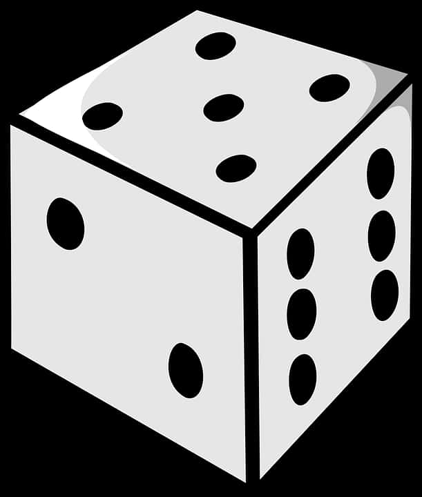 Classic Blackand White Dice