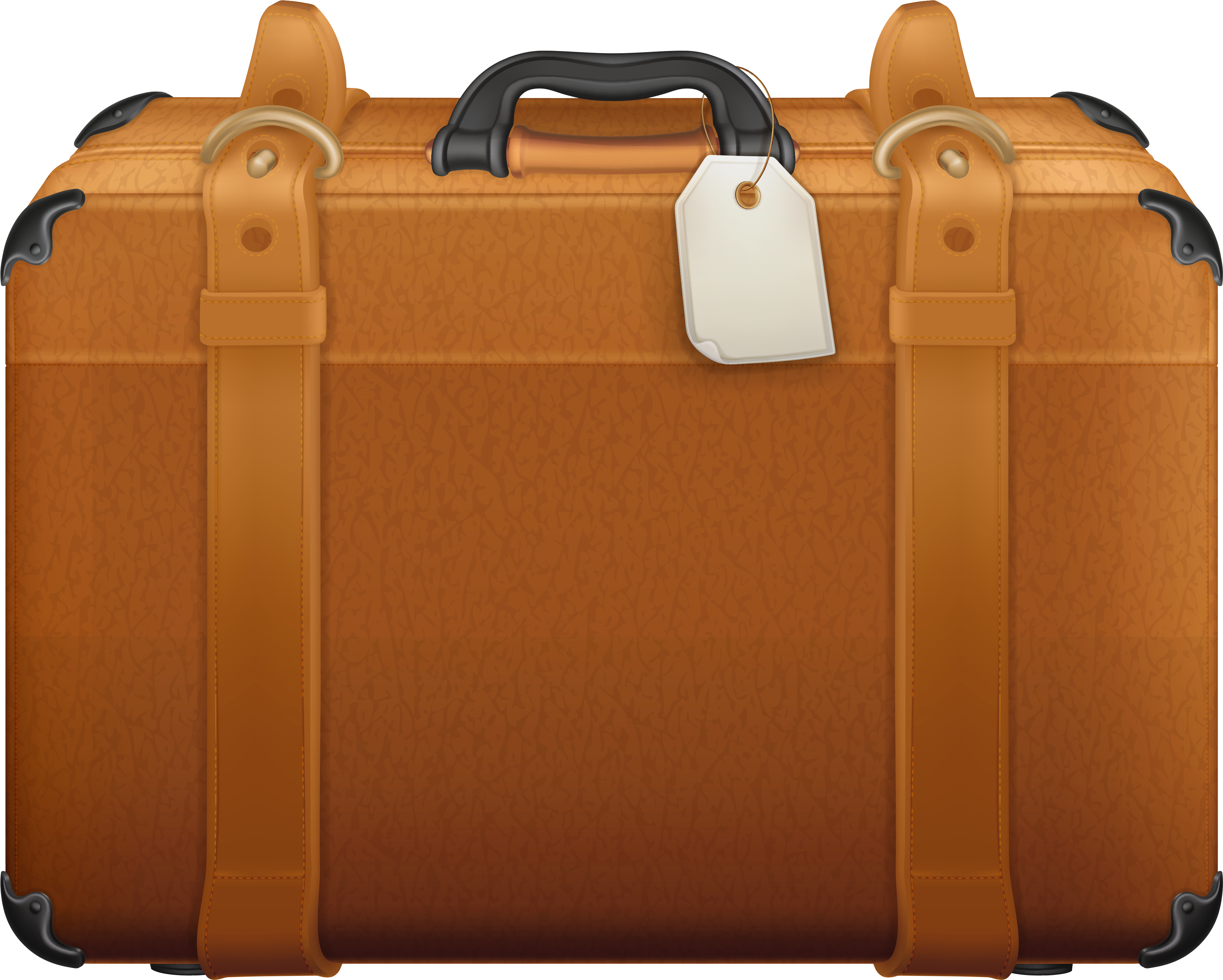 Classic Brown Leather Suitcase