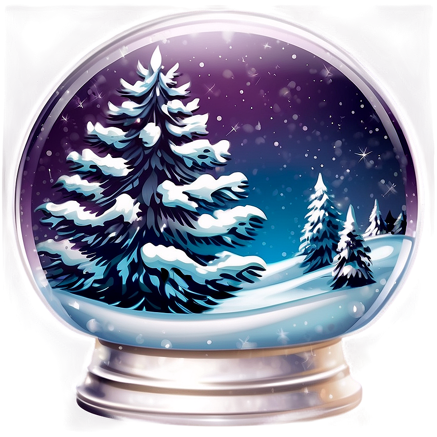 Classic Christmas Snow Globe Png Vam