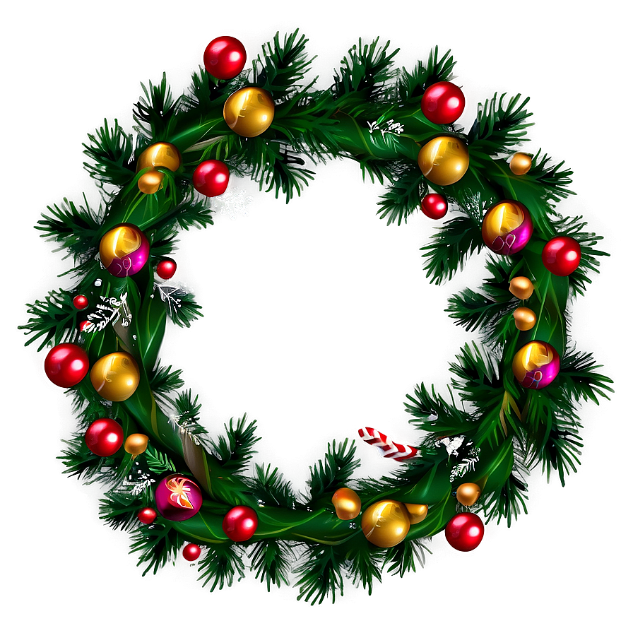 Classic Christmas Wreath Png 44