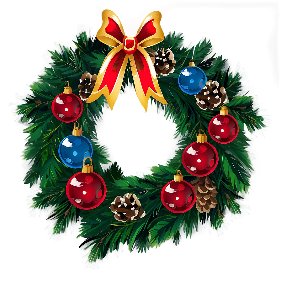 Classic Christmas Wreath Png Gqe