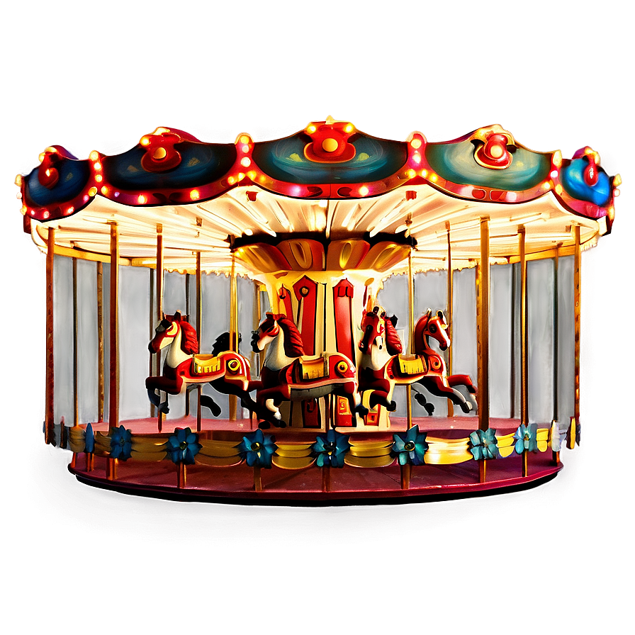 Classic Fairground Carousel Png Xxr39