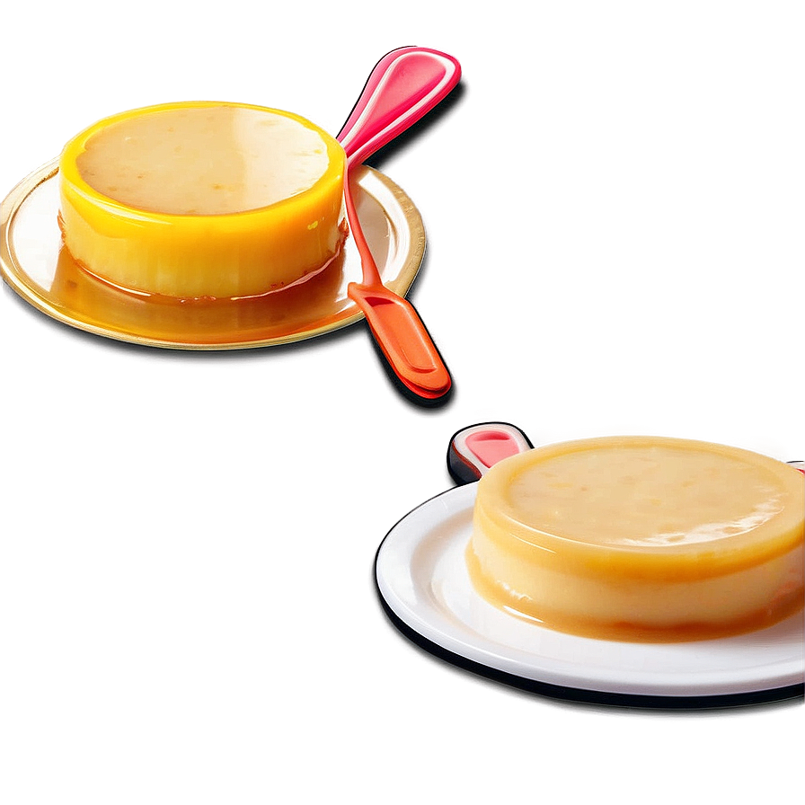 Classic Flan Dessert Preparation Png Wdq