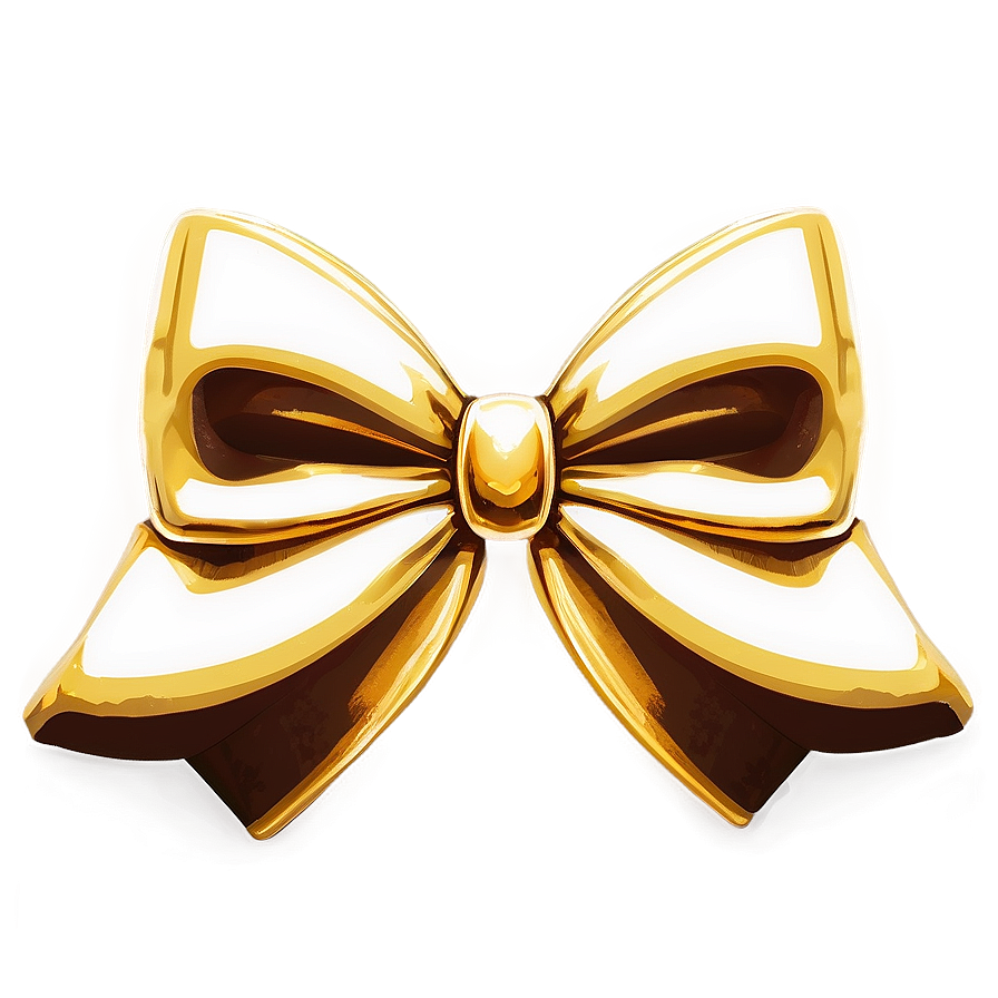 Classic Gold Bow Png 06272024