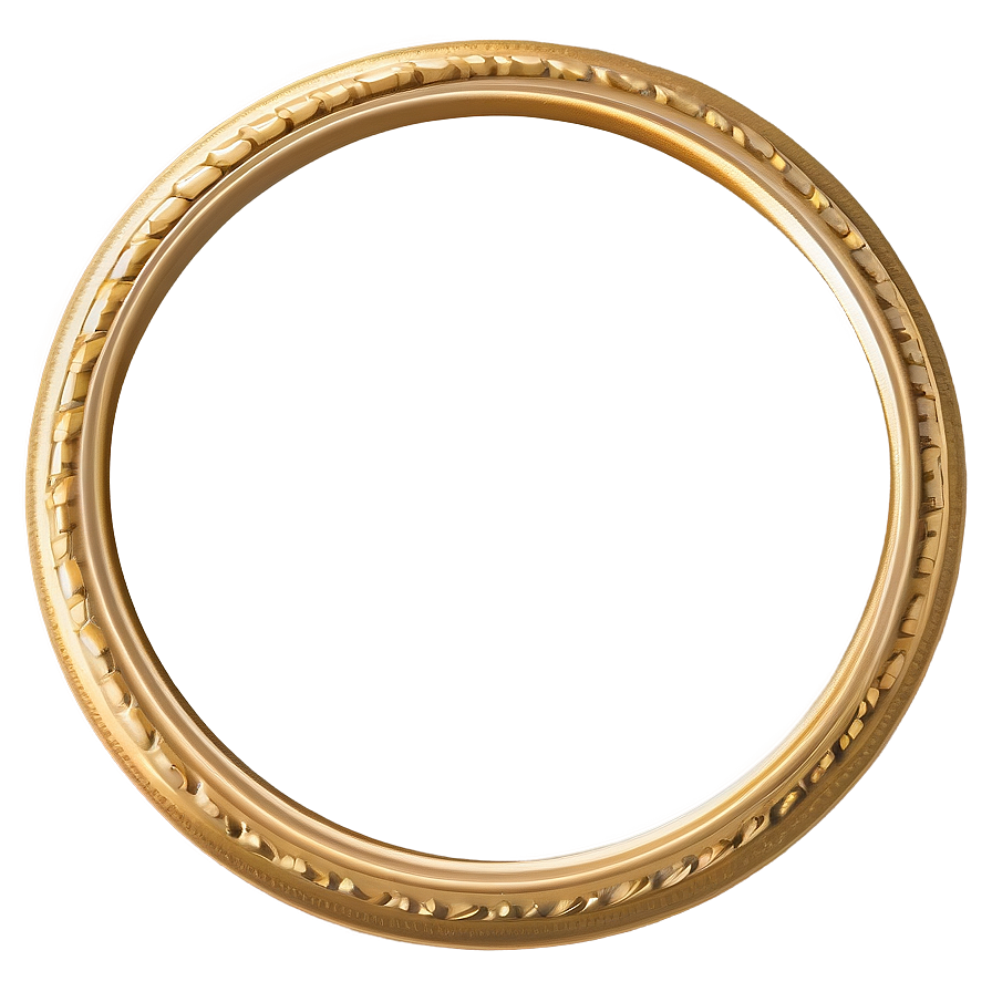 Classic Gold Circle Frame Png 10