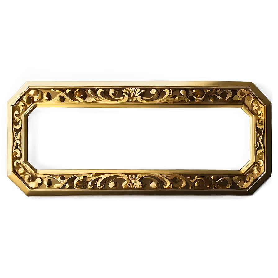 Classic Gold Plaque Png 16