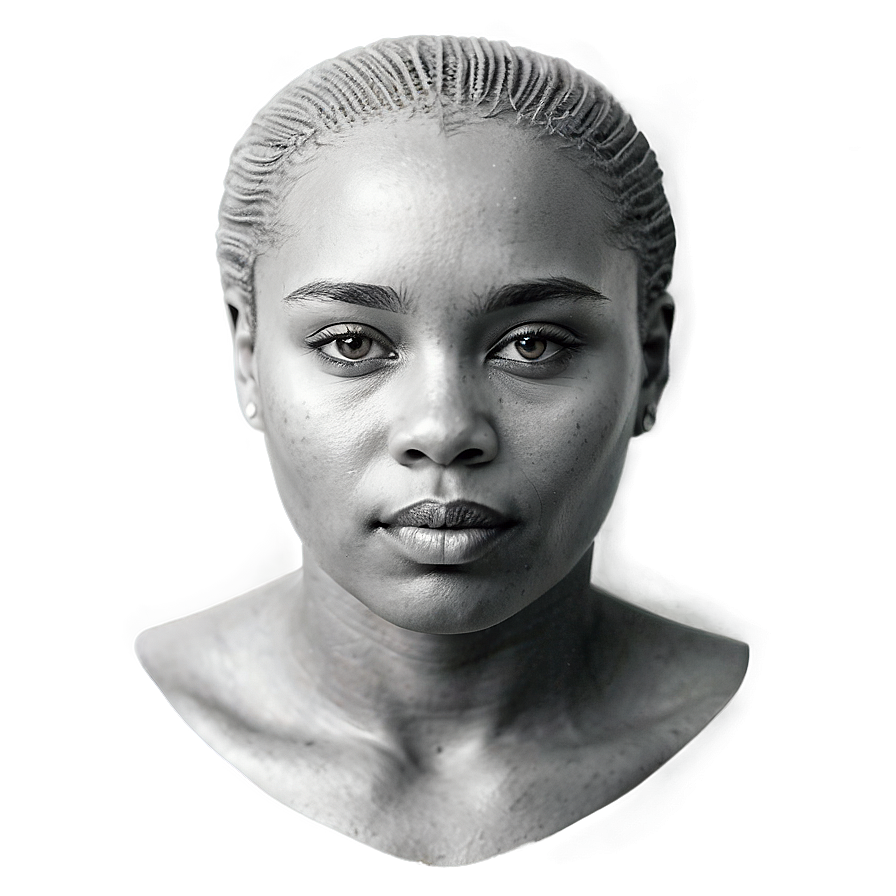 Classic Grayscale Portrait Png Mjl64