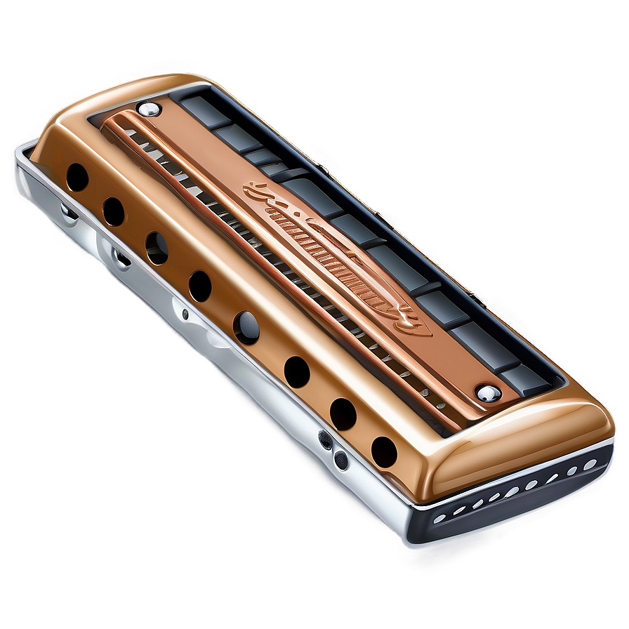 Classic Harmonica Design Png 36