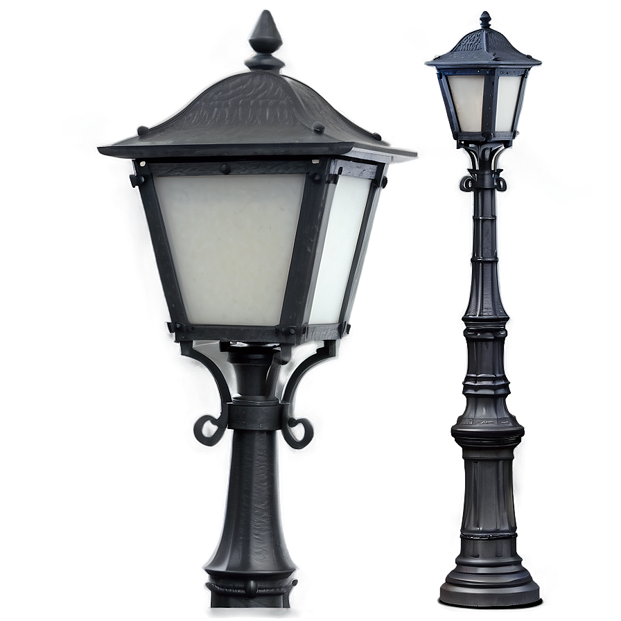 Classic Iron Light Post Png 38