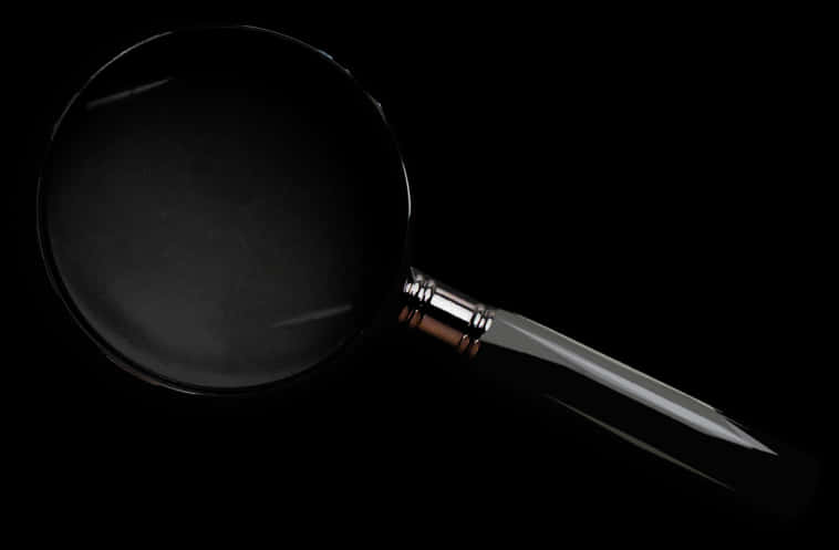 Classic Magnifying Glasson Black Background