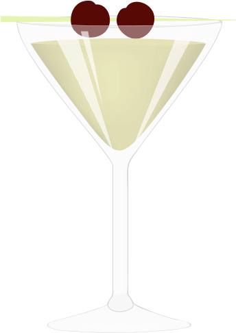 Classic Martini Cocktail Illustration