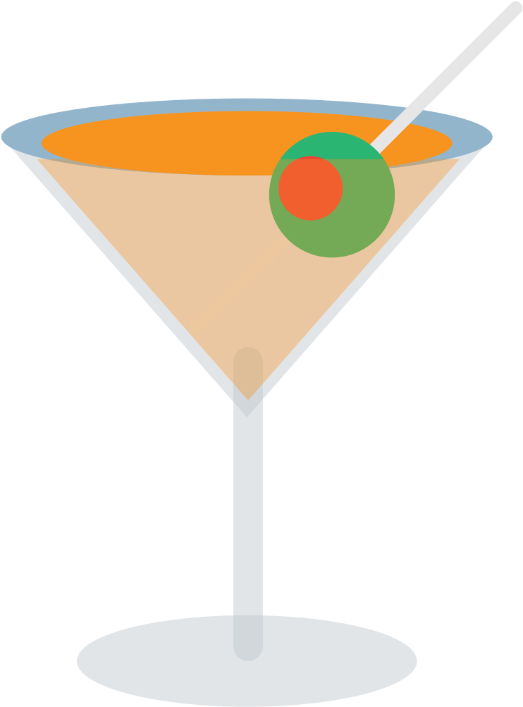 Classic Martini Cocktail Illustration