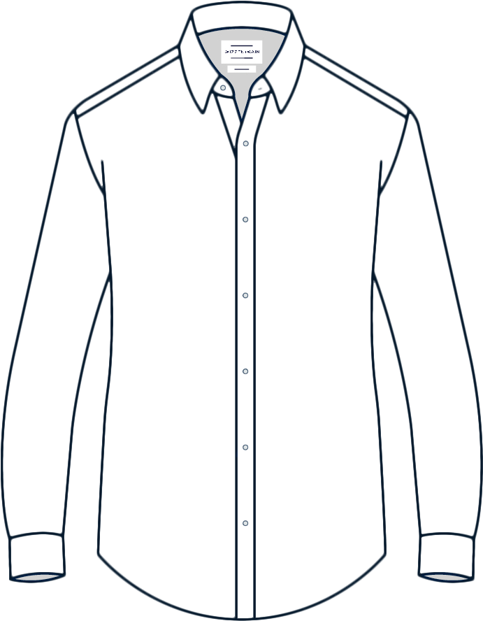 Classic Mens Dress Shirt Illustration