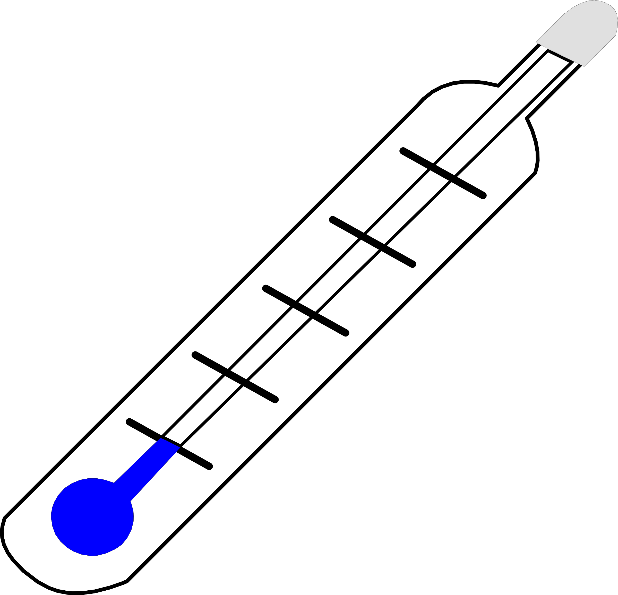 Classic Mercury Thermometer Illustration