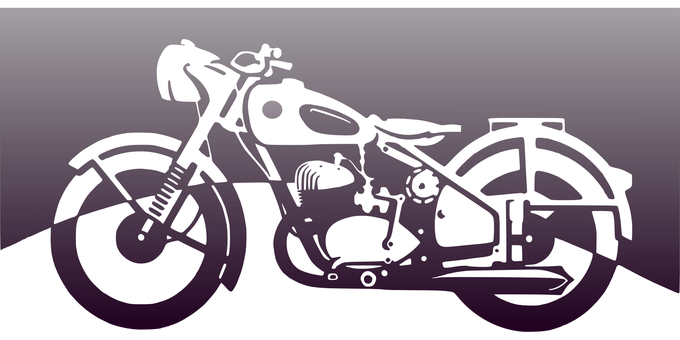 Classic Motorbike Silhouette